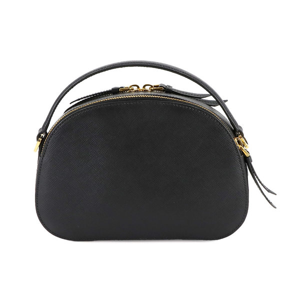 Prada Saffiano Odette Black Bag Shoulder Leather Hand - Picture 3 of 9